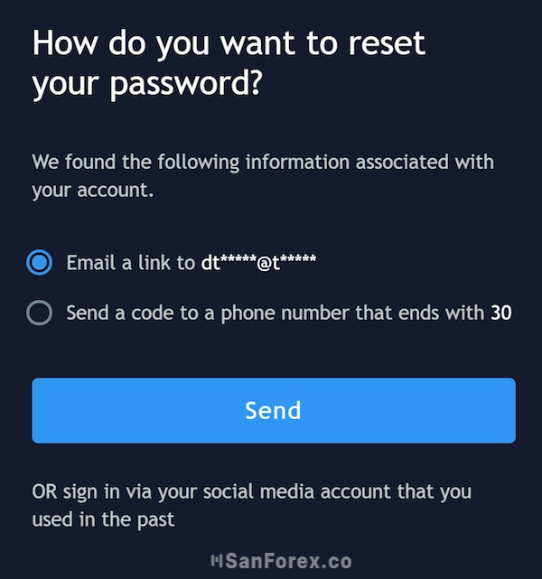Có 3 cách để lấy lại mật khẩu thông qua việc nhận liên kết khôi phục